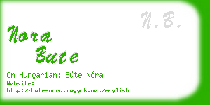 nora bute business card